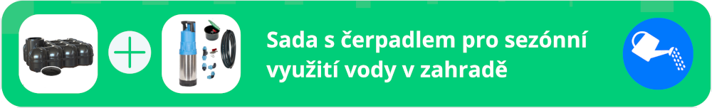 Sada nádrže na dešťovou vodu s čerpadlem pro zalévání zahrady