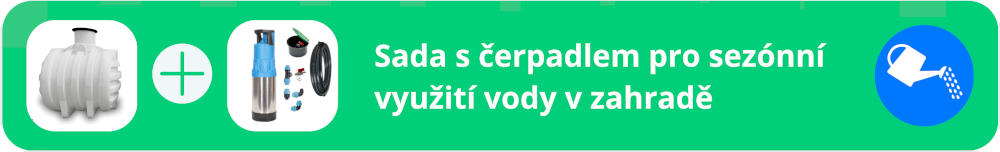 Sada nádrže na dešťovou vodu s čerpadlem pro zalévání zahrady