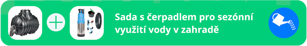 Sada nádrže na dešťovou vodu s čerpadlem pro zalévání zahrady