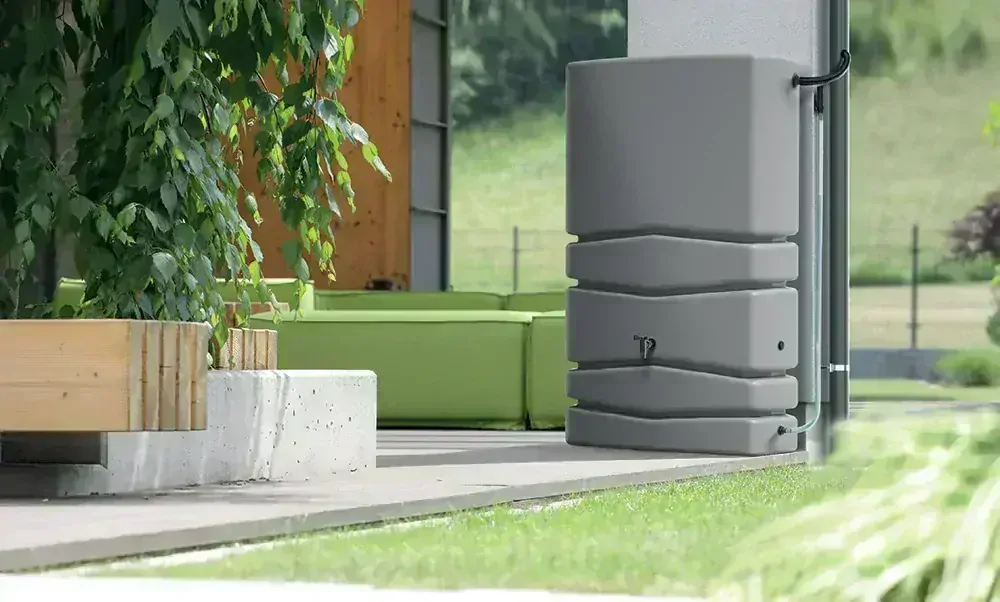 Nádrž na dešťovou vodu Aqua Tower, světle šedá, 450 l