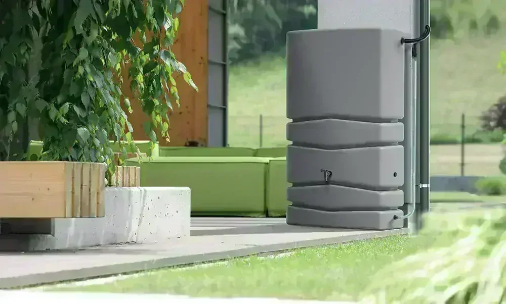 Nádrž na dešťovou vodu Aqua Tower, světle šedá, 650 l