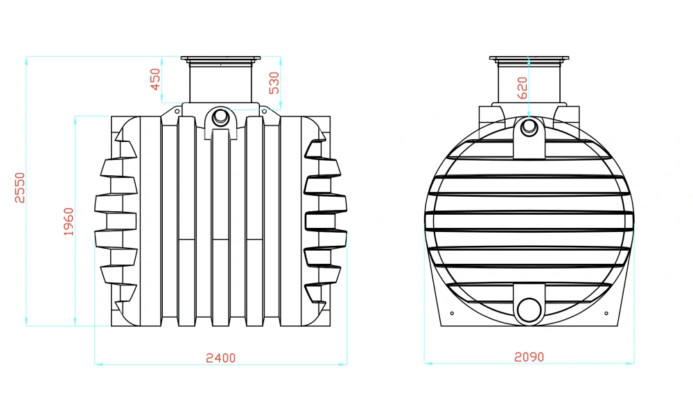 Nádrž na dešťovou vodu Neptun 6000 - sestava s čerpadlem pro zahradu - Profi