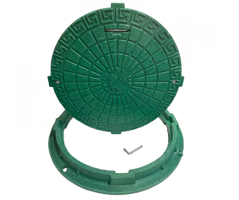 Univerzální poklop v rámu se zámkem - zelený
