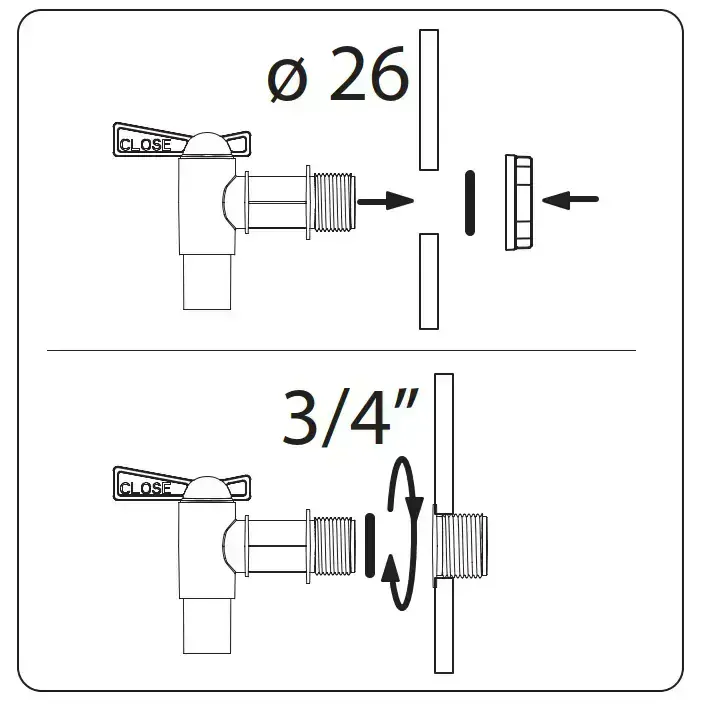 Kohoutek k sudu plastový, černý