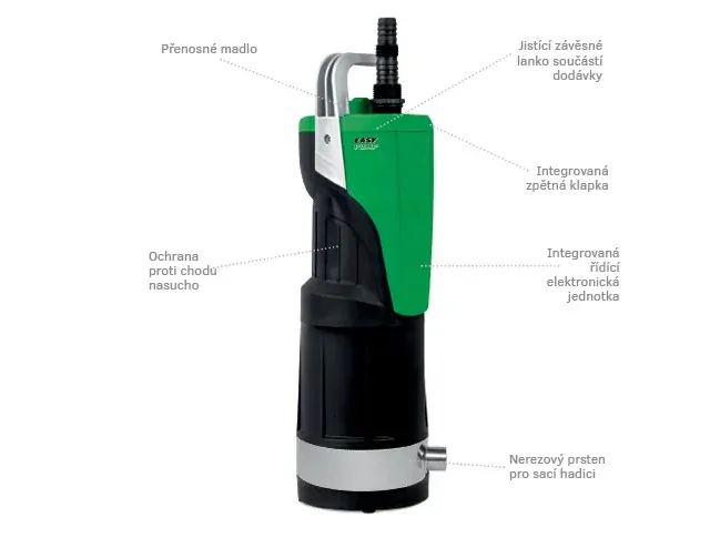 Automatická ponorná vodárna E-DEEP 900-X pro plovoucí sání + sací souprava