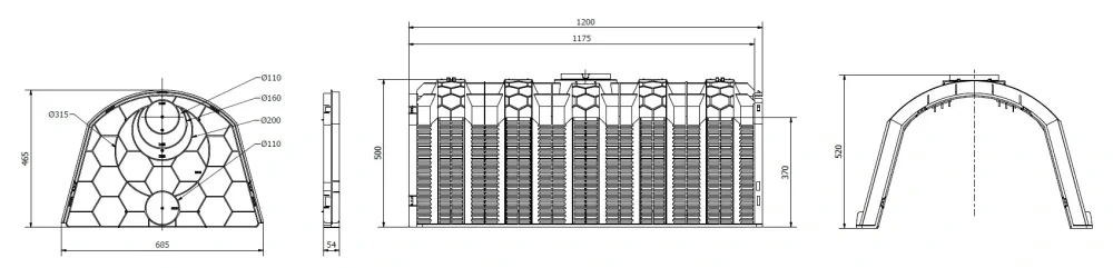 Vsakovací tunel pochozí Aquabin 300 l - sada - 4 ks - 1200 l